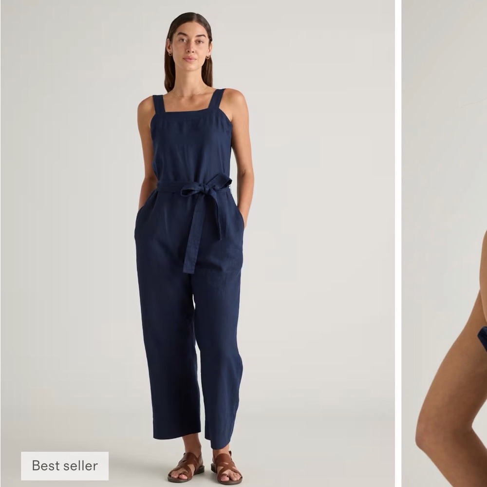 Quince Wide Leg NWT Deep Blue Women's Jumpsuit
